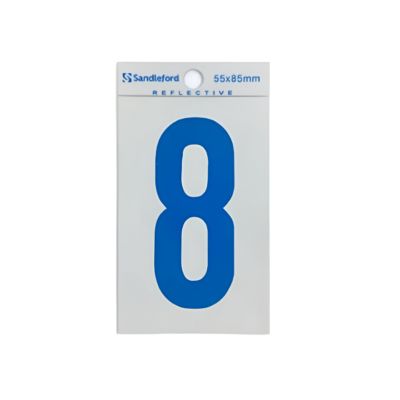Numeral Self Adhesive &amp; Reflective / Number 8