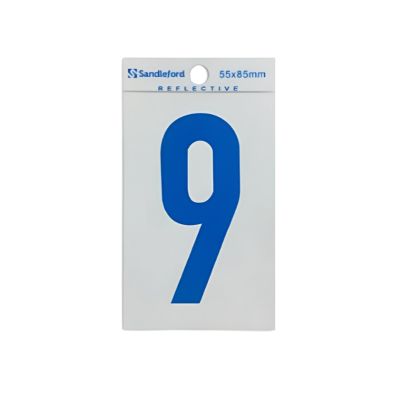 Numeral Self Adhesive &amp; Reflective / Number 9