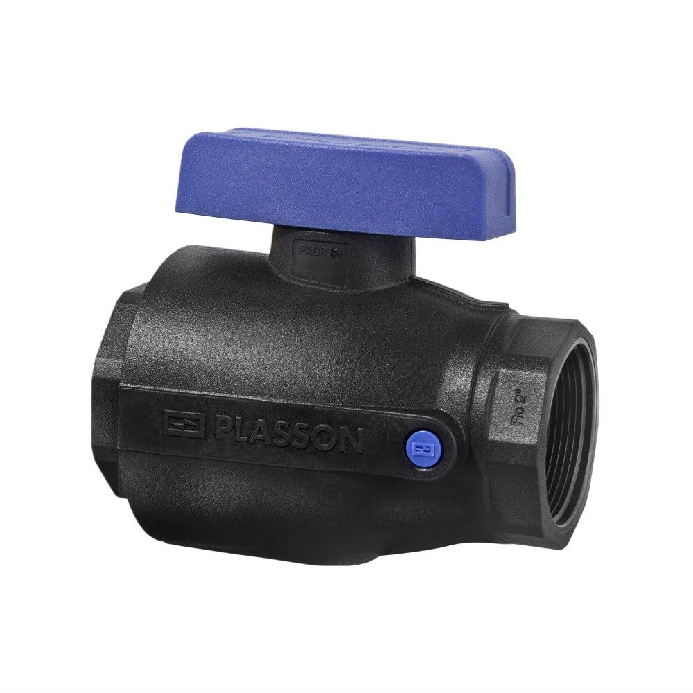 Ball valve poly 11/4 Plasson -with drain
