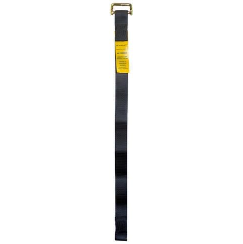 Tautliner Strap Black with Bent Rail Hook 44 x 850mm 1000kg LC