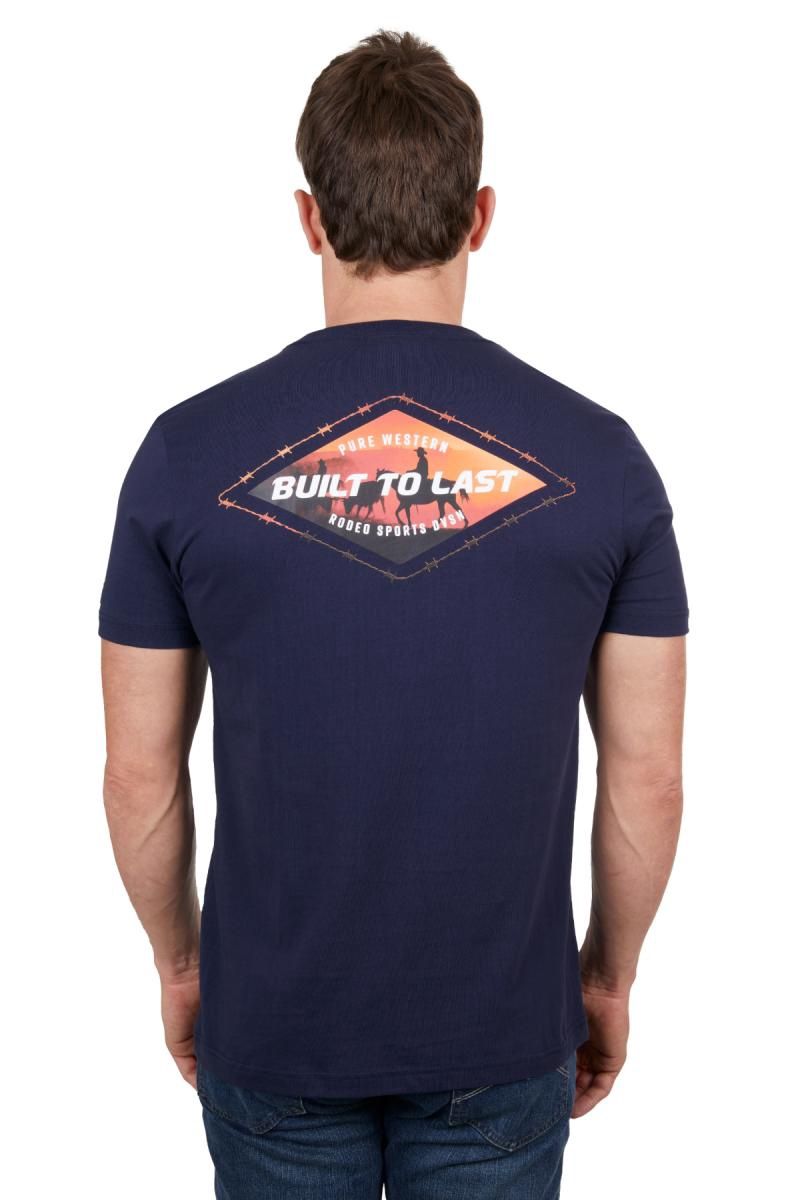 Mens Neil SS Tee - Navy, size: XS