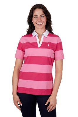 Womens Bella SS Polo - Red/Pink