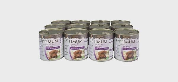 Optimum Puppy Chicken Rice 12x700g (Slab)