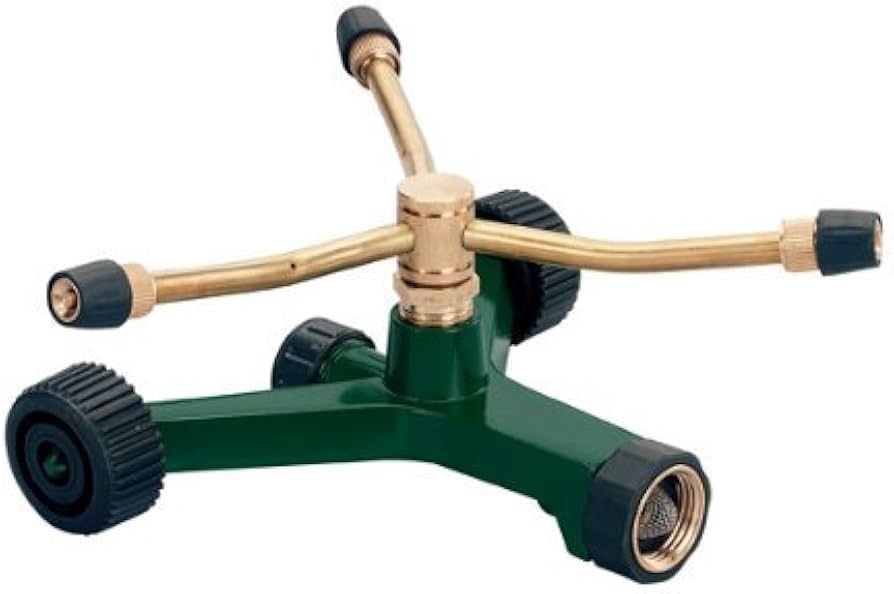 3 Arm Metal Rotary Sprinkler w Wheeled Base