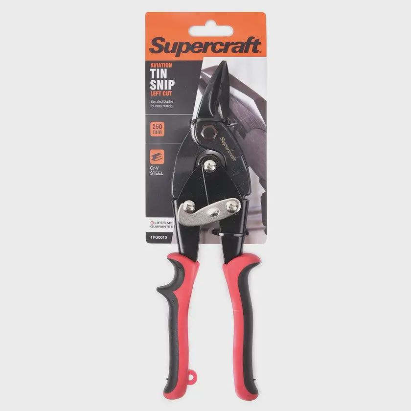 Tin snips 250mm left cut s/craft