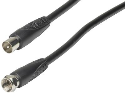 1.5m TV Antenna Cable - F Plug to TV Coaxial Plug