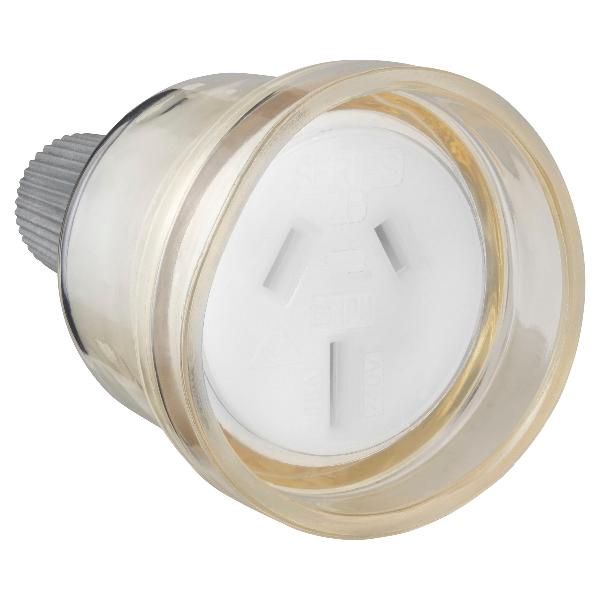 15A 3 Pin Extension Socket Outlet Clear