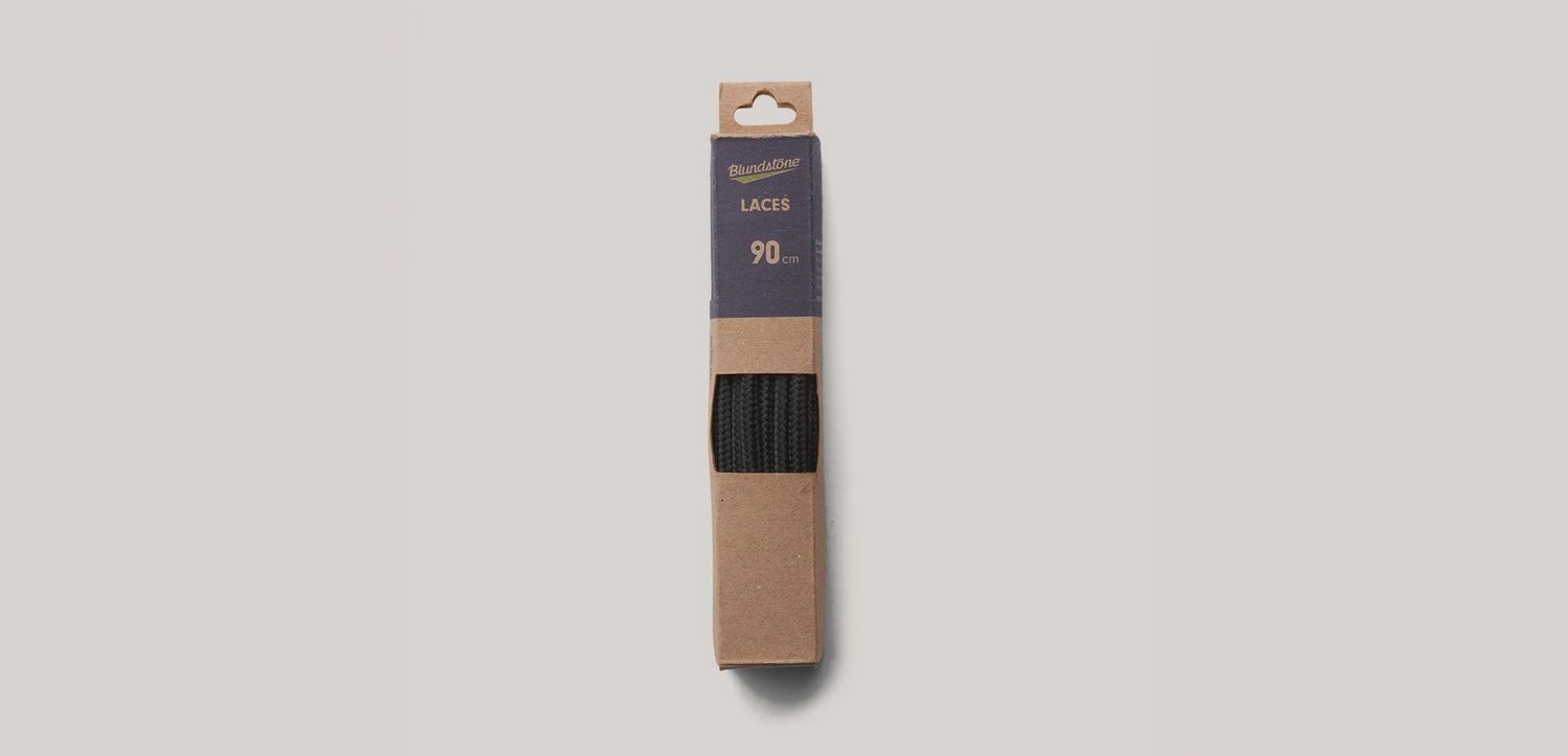 Shoe laces round  black polyester