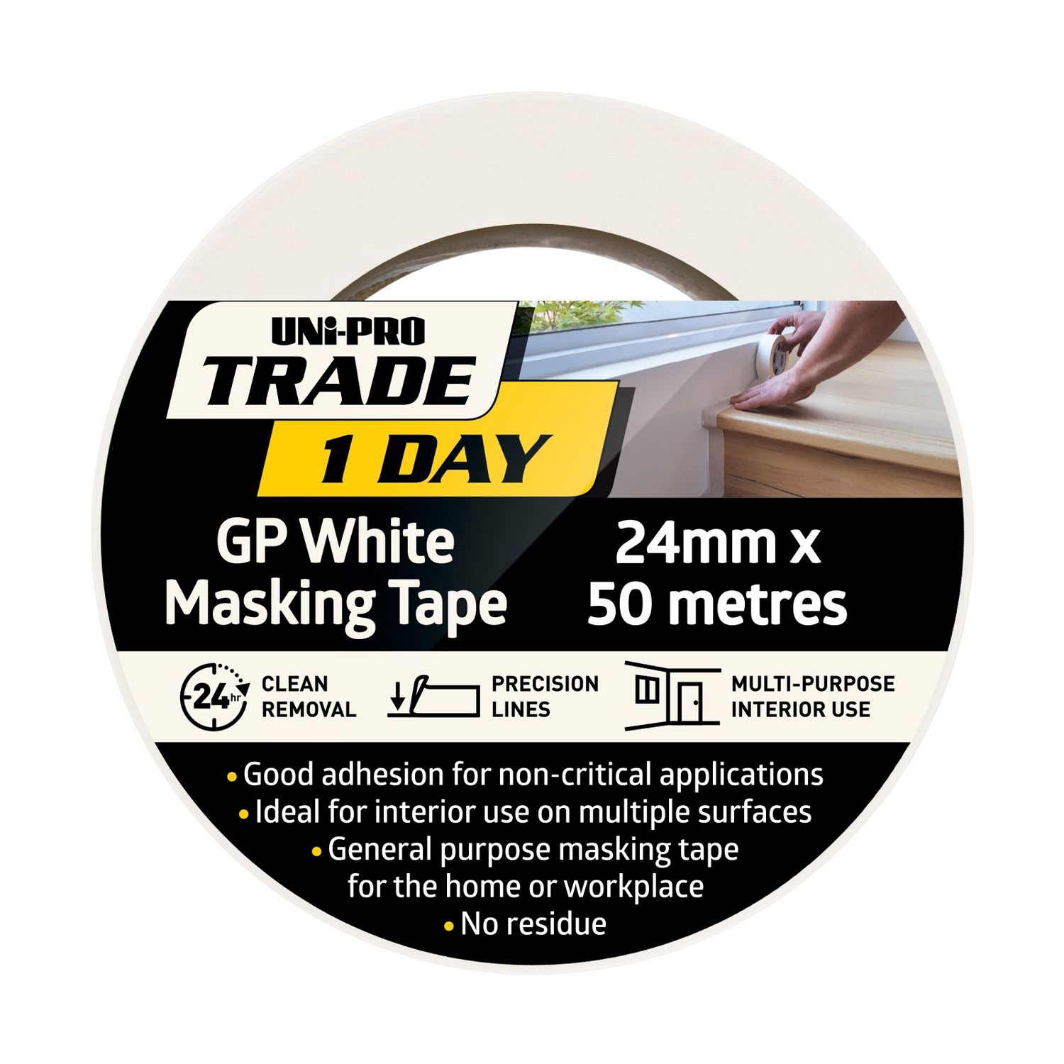Trade 1 Day White Masking Tape Range