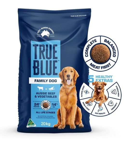 True Blue - Family Dog - Beef &amp; Veg - Dry Dog Food - 20kg