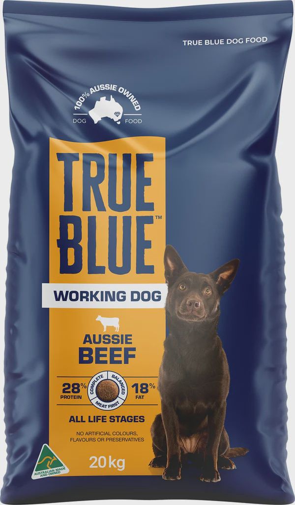 True Blue Working Dog Dry Food Beef 20kg