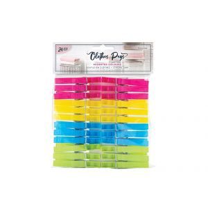 Clothes Pegs Assorted Colours 24pk