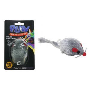 Cat Toy - Pull String Mouse -20cm (2 Assorted)