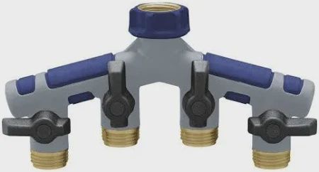 Hose Tap Manifold Metal 4-Way 25mm