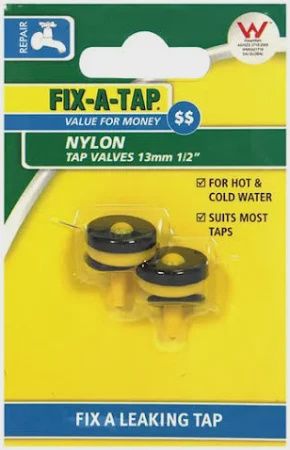 Nylon Tap Valves 13mm pk2
