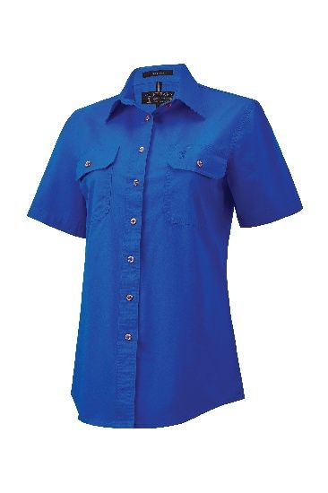 Womens Open Front S/S Shirt