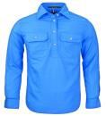Kids Closed Front L/S Shirt Light Blue