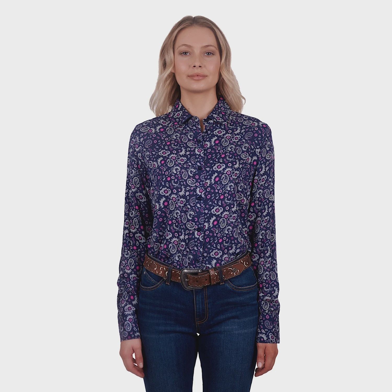 Womens Beth LS Shirt - Navy