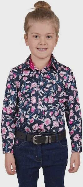 Girls Allegria LS Shirt Navy