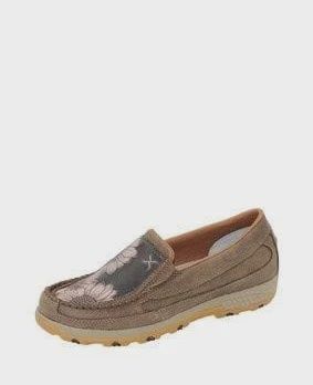 Womens Flower Cellstretch Slipon - Bomber/Print