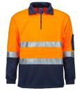Half Zip Fleece Pullover with Reflective Tape