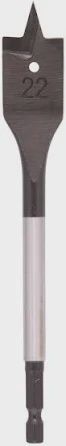 22mm Flat Wood Spade Bit 1/4 Hex Shank