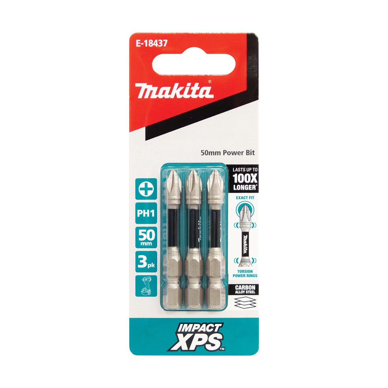 IMPACT XPS PH1 X 50MM POWER BIT 3PK