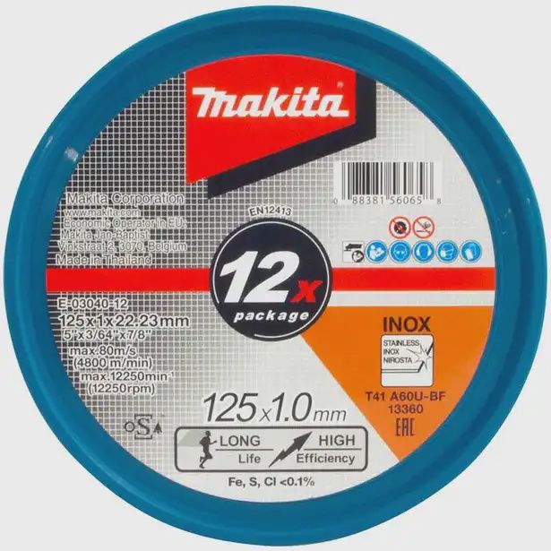 Reinforced Cut off Wheel 125 x1x22.23mm PK12