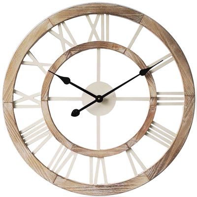 Hamptons Double-Frame Floating Wall Clock 60×4.5cm