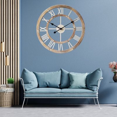 Hamptons Double-Frame Floating Wall Clock 60×4.5cm