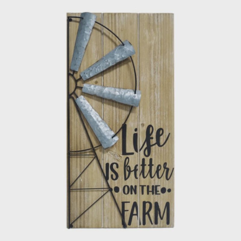 Life On The Farm Windmill Wall Art