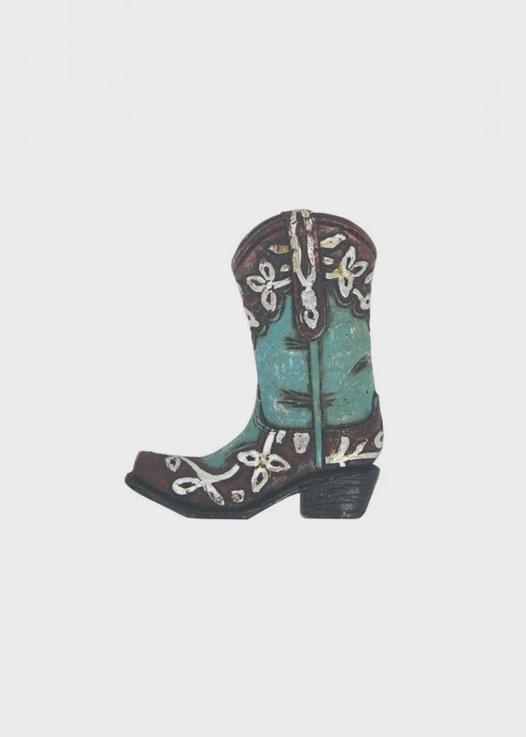 Pure Western Boot Magnet, Colour: Turquoise Boot