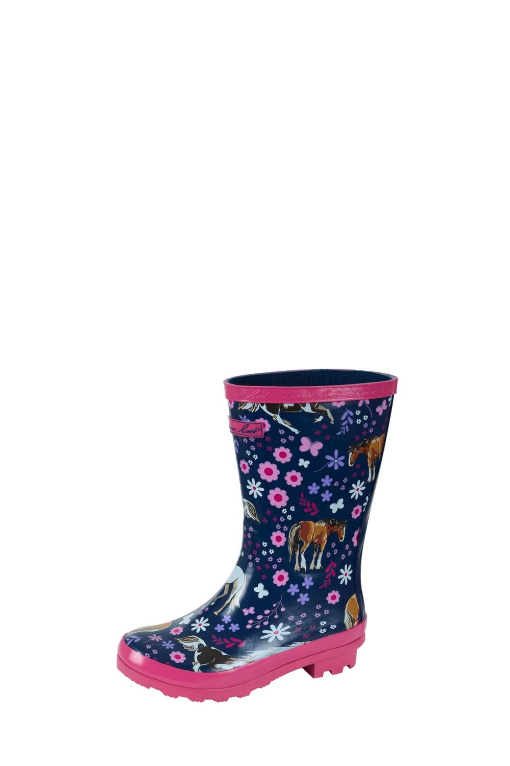 Kids Gigi Gumboot J11 - Blue/Fuchsia