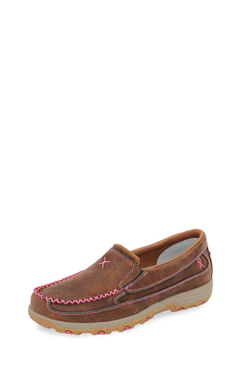 Womens Pink Cellstretch Slip on -Brown/Pink, size: Mens 10