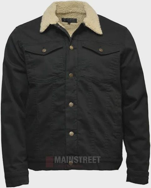 Pilbara Mens Sherpa Lined Jacket Black
