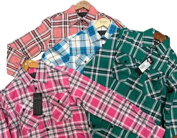 Flannelette Shirt Women&#39;s Open Front