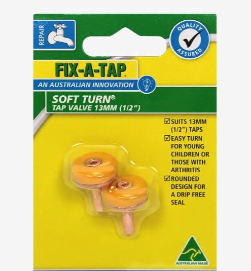 Soft Turn Tap Valve 13mm (1/2&quot;) Pk 2