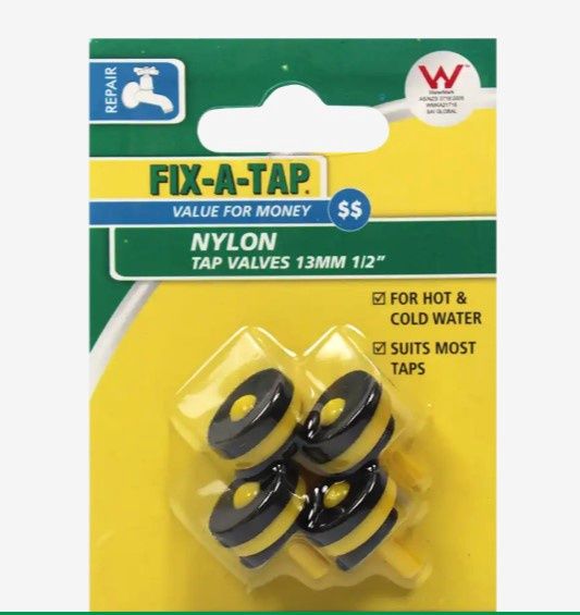 Nylon Tap Valve 13mm pk4