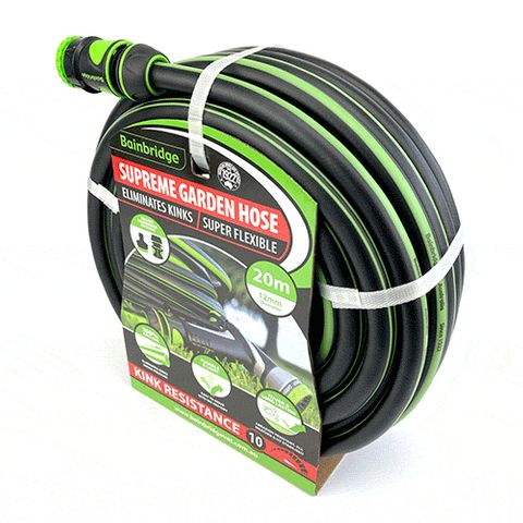 Garden Hose 12mm x 20mt SUPREME fitted