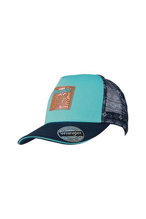 Quinn HP Ponytail Trucker Cap, Colour: Aqua/Navy