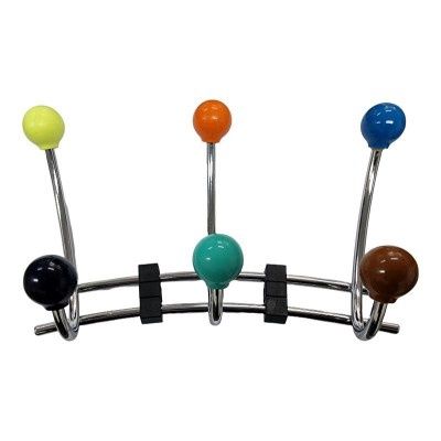 HOOK WALL MOUNTED ROMAK CHROME CERAMIC BALL 3HOOK