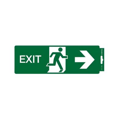Sign Exit Right SELF ADHESIVE 330 x 110MM