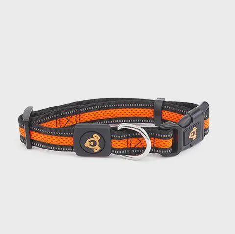 Reflective Dog Collar, Colour: Orange, size: Small