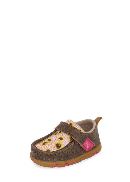 INFANTS SUNFLOWER CASUAL MOCS - 9801 BOMBER/SUNFLOWER/PINK
