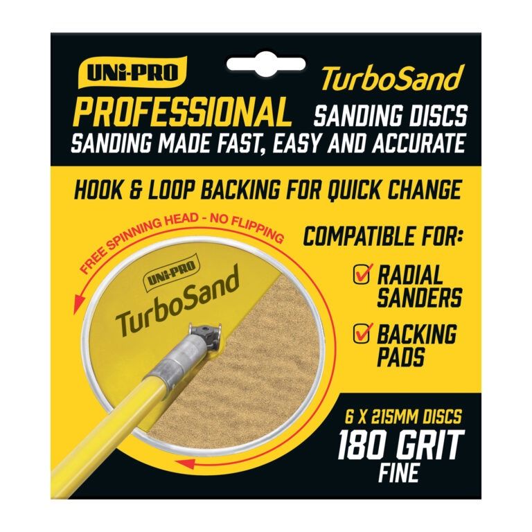 UNi-PRO Professional TurboSand Disc 6 Pack, 180 grit