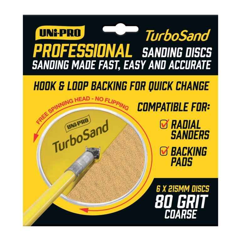 UNi-PRO Professional TurboSand Disc 6 Pack, 80 grit