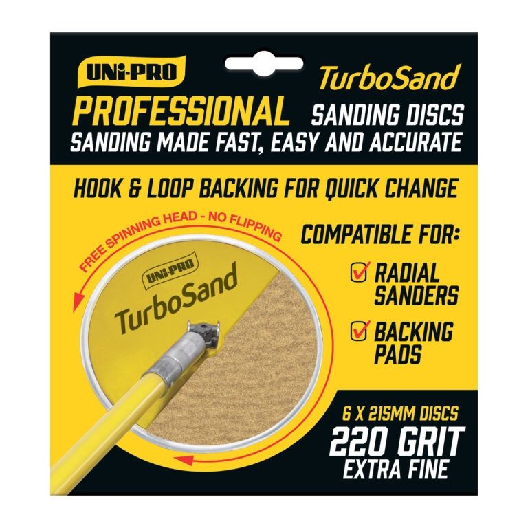 UNi-PRO Professional TurboSand Disc 6 Pack, 220 grit