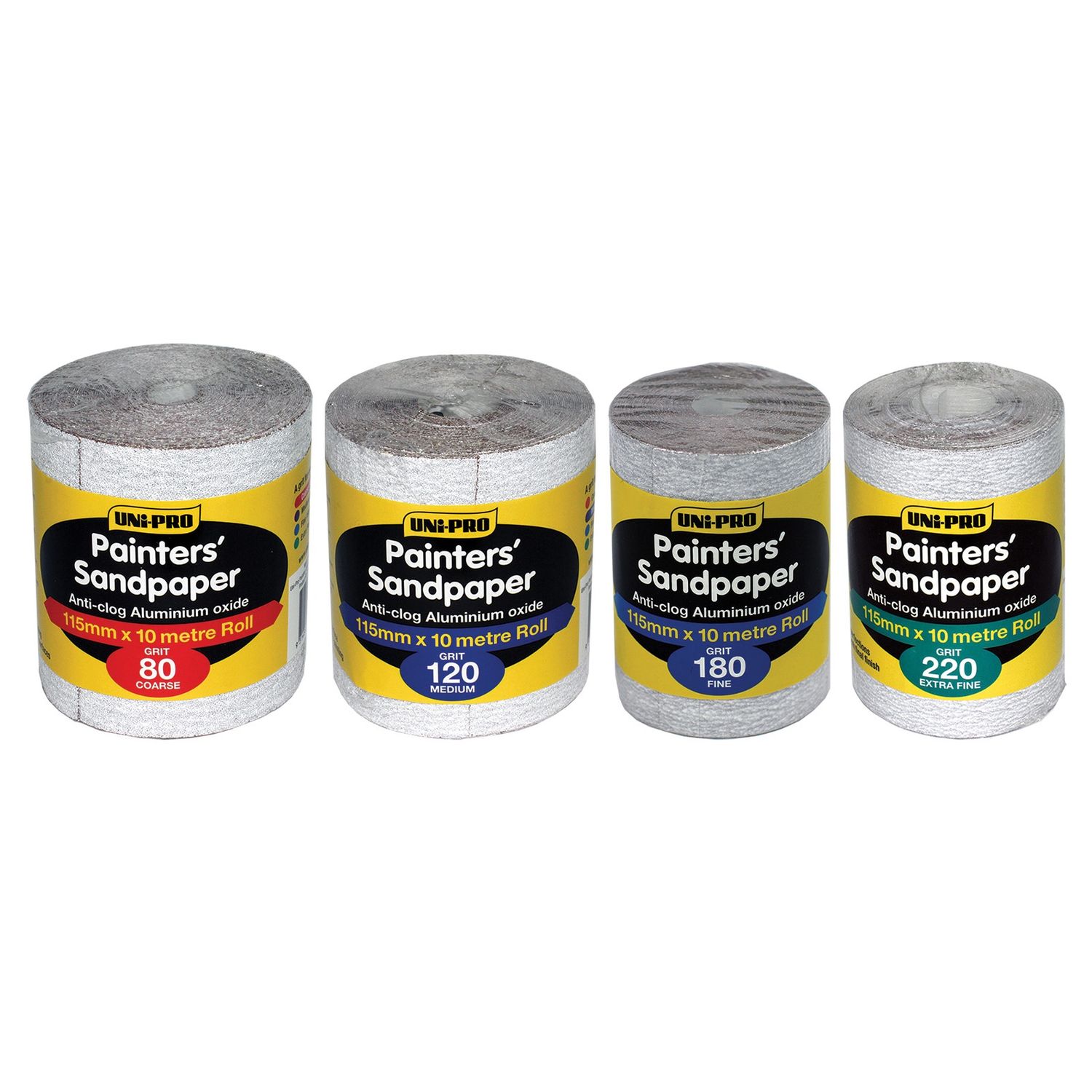 UNi-PRO Aluminium Oxide Roll 115mm x 10mt (Extra Fine) 220 Grit