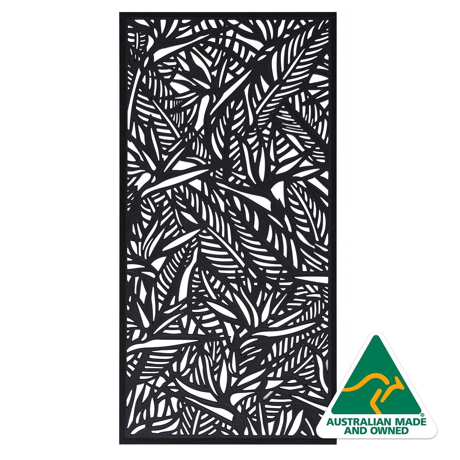 Matrix Bird of Paradise Frameless Decor Screen - Charcoal