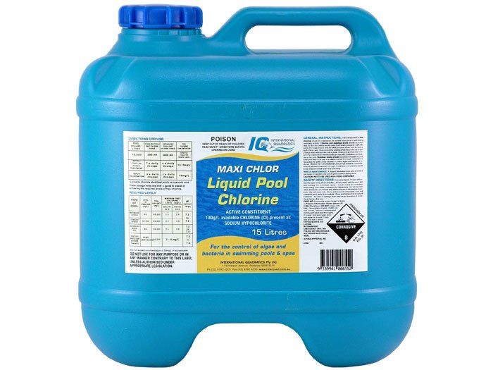 Maxi Chlor Liquid Pool Chlorine 15L START-UP (Buying without a return bottle)